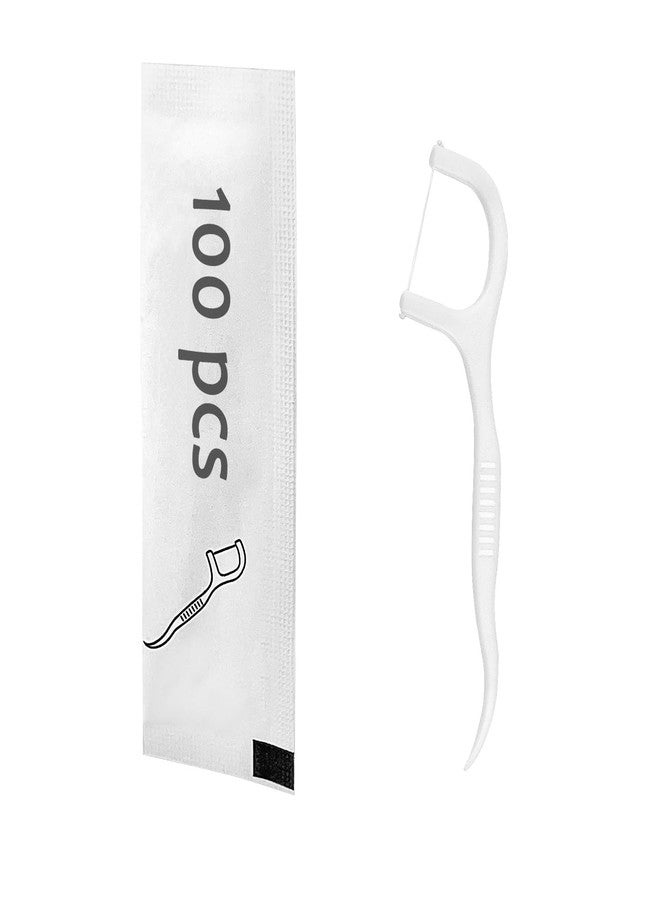 Eyxformula 100 Count Individually Wrapped Floss Picks – Travel Size Toiletries Dental Flossers for Daily Teeth Cleaning, Oral Care, Fresh Breath, Single Floss Sticks for Guest Bathroom, Hotel, Wedding - Image 1